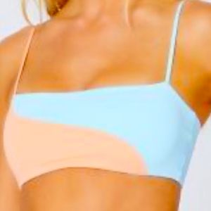 NWT L*Space Tangy and Sky Blue Ari Bikini Top